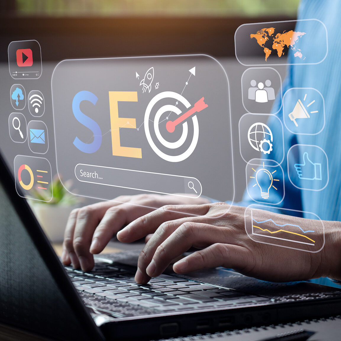 business people use SEO tools, Unlocking online potential. Boost visibility, attract organic traffic, and dominate search engine rankings with strategic optimization techniques. digital marketing